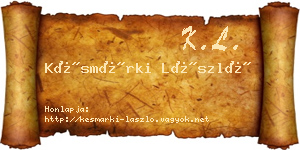 Késmárki László névjegykártya